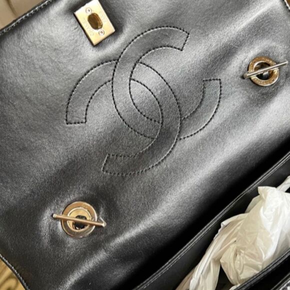 CHANEL Lambskin Quilted Small Trendy CC Dual Handle Flap Bag Black - Picture 9 of 13